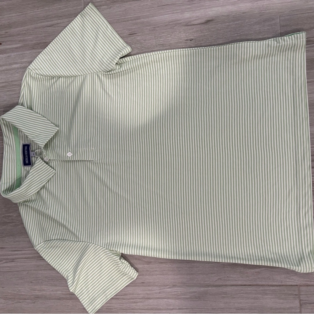 Classic Green Striped Polo Shirt